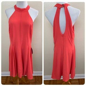 Mary & Mabel Sleeveless Halter Shift Mini Dress